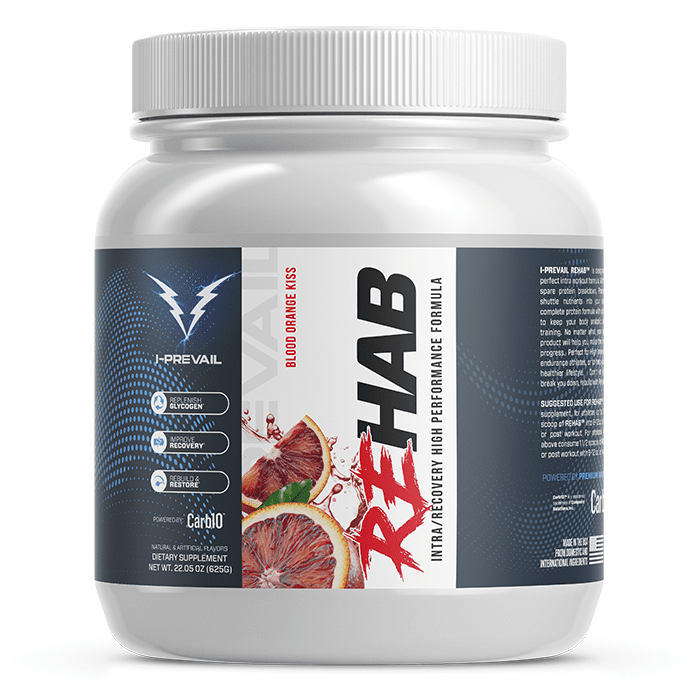Rehab Intra/Recovery Formula backed by a study in the International Society of Sports Nutrition